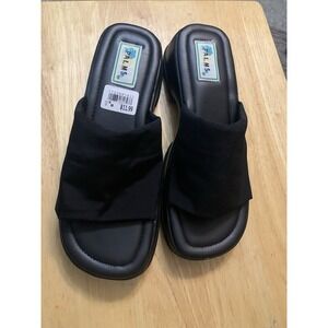 Vintage Palms Women's Block Sandals Black 8M Open Toe NWT